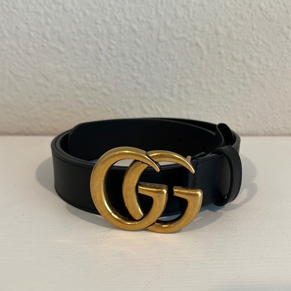Leather Gucci belt